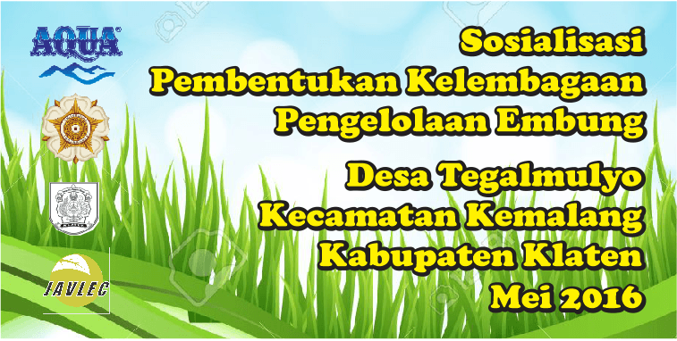 Sosialisasi Kelembagaan Embung Tegalmulyo
