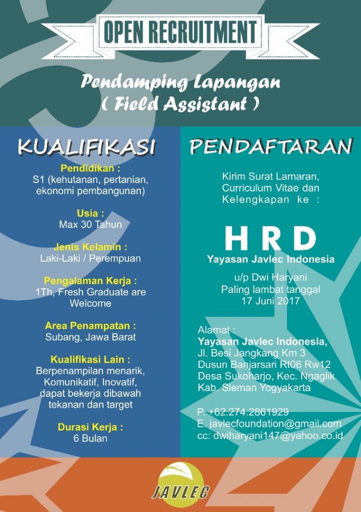 Karir : Dibutuhkan Pendamping Lapangan (FA)